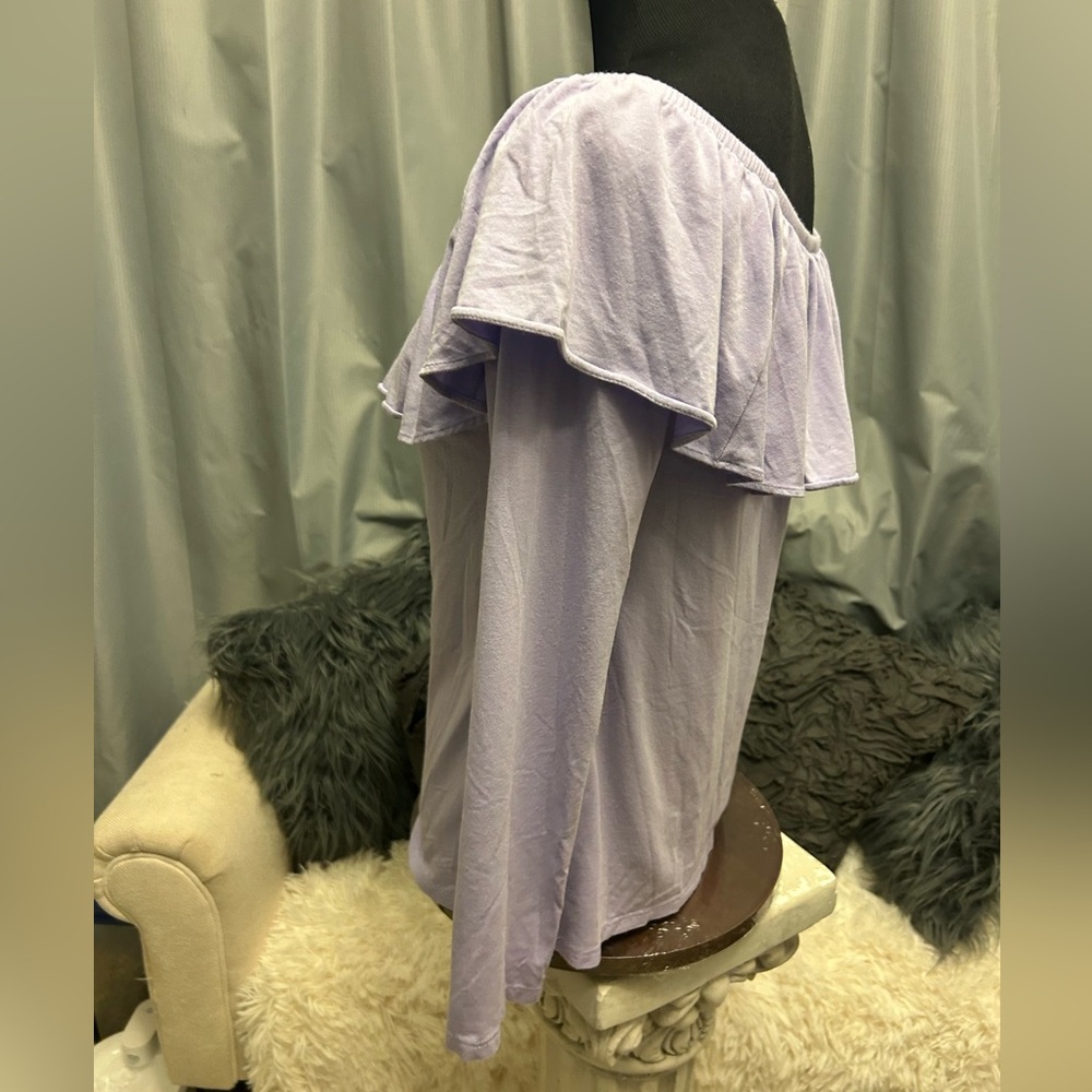 Lilly Pulitzer lavender Augustus Top  shoulder S 129 - Picture 4 of 8